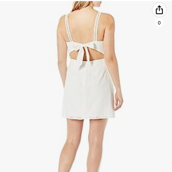 Finders keepers white eyelet lace open back mini dress women’s small - Picture 3 of 13